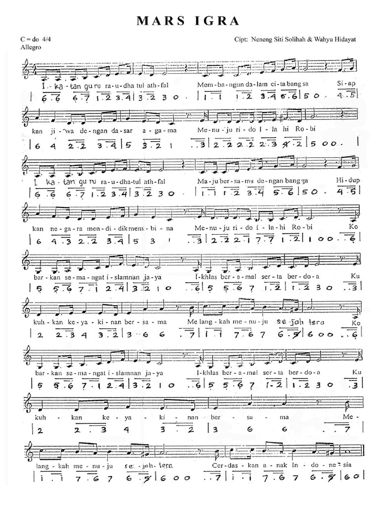 Partitur Mars Igra | PDF