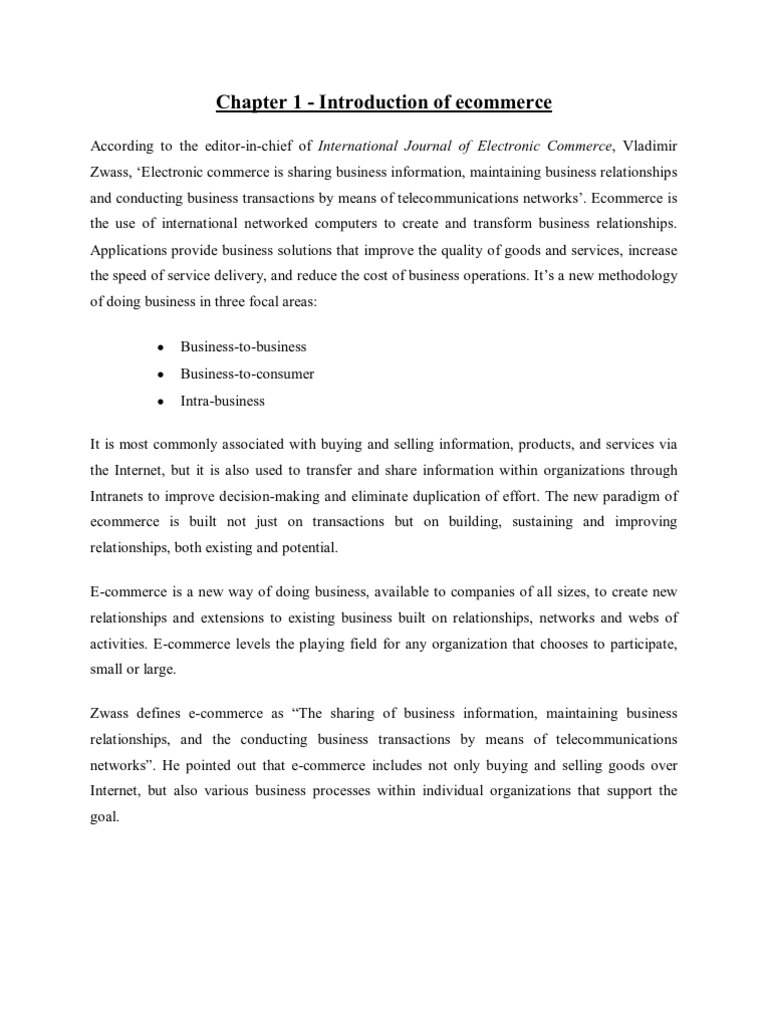 Introduction to Ecommerce Overview | PDF | E Commerce | Internet