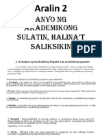 Aralin 2 Anyo NG Akademikong Sulatin Fil2