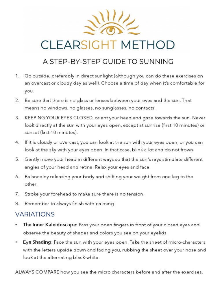Sunning Eye Exercise Guide | PDF