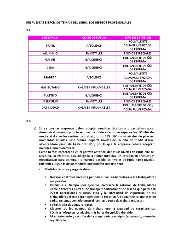 Riesgos Profesionales y Medidas Preventivas | PDF | Encendiendo | ruido