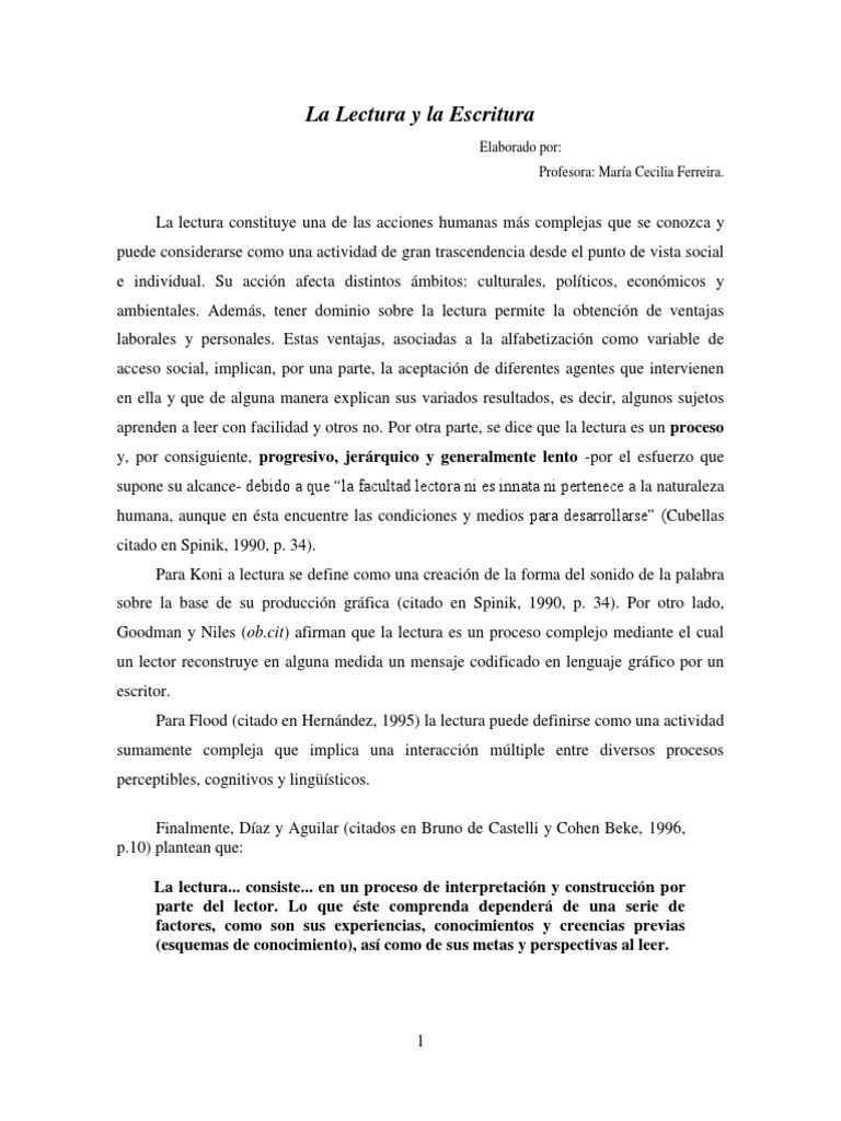 La complejidad de lectura y escritura | PDF
