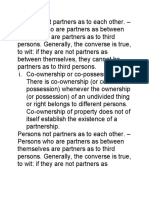 Persons Not Partners As To Each Other
