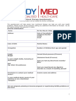 NutritionalTherapy Questionnaire