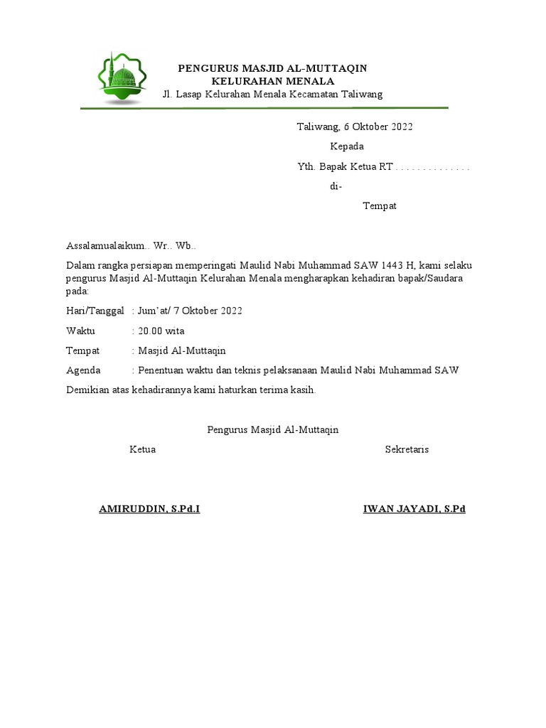 Undangan Maulid | PDF
