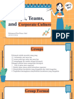 Groups, Teams, and Corporate Culture