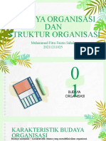 Dasar Struktur Organisasi Budaya Organisasi