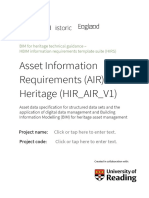 BIM For Heritage Technical Guidance - Asset Information Requirements Template