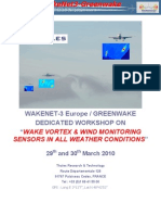 Wakenet-3 Europe / Greenwake Dedicated Workshop On " ": Wake Vortex & Wind Monitoring Sensors in All Weather Conditions