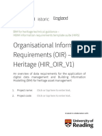 BIM For Heritage Technical Guidance - Organisational Information Requirements