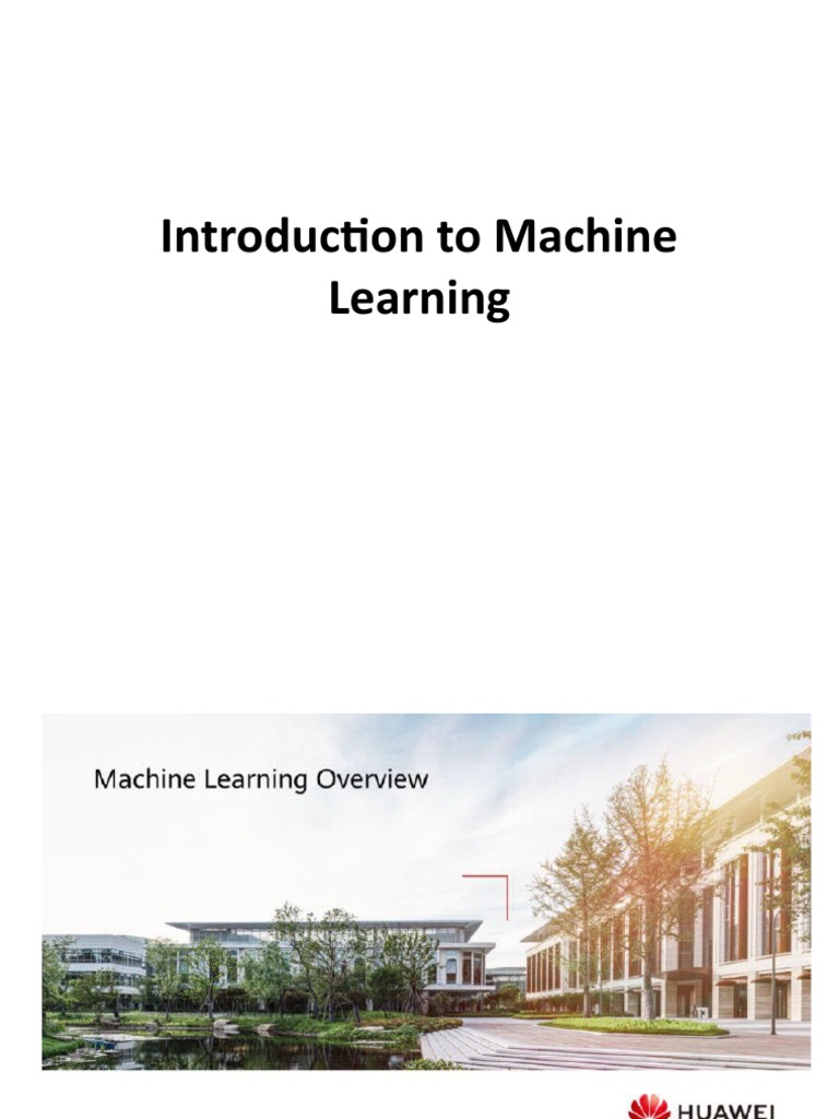 L1 - Introduction To Machine Learning | PDF | Machine Learning ...