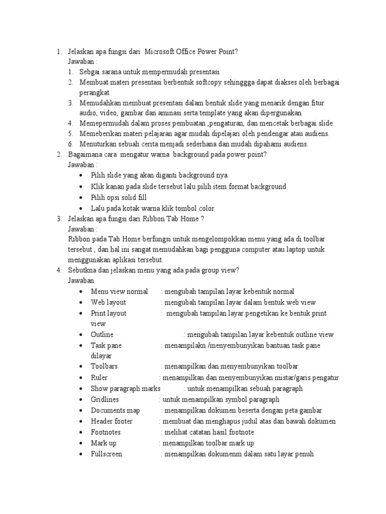 Jelaskan apa fungsi dari microsoft office power point pdf