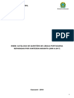Catálogo de Questões de Língua Portuguesa Do Enem Entre 2009 e 2017 Versão Final Removed