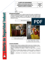Alerta de Seguridad Industrial 008-2022 Atricción de Manos - Manipulación de Cilindros
