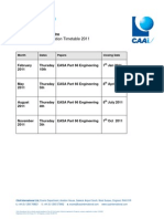 Singapore Exam Centre: EASA Part 66 Examination Timetable 2011