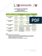 Calendario de Exámenes