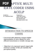 Adaptive Multi Rate Coder Using ACLP