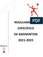 Regulamento Específico de Badminton 2021-2022