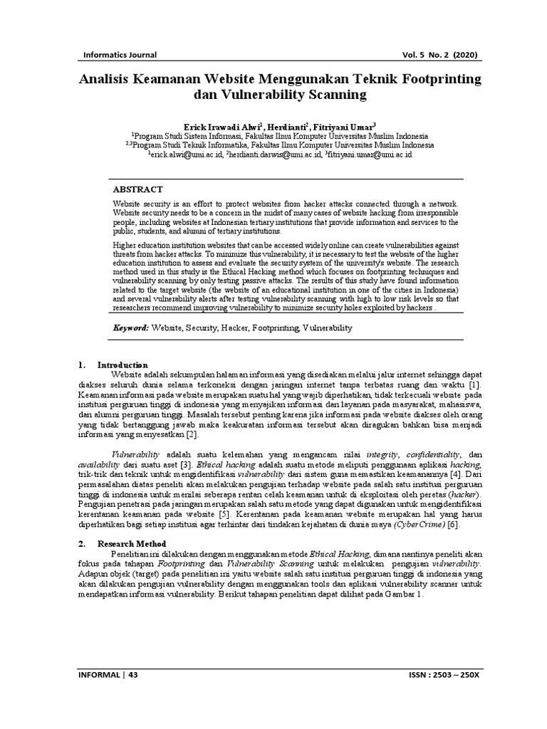 Analisis Keamanan Website Perguruan Tinggi | PDF | Http Cookie ...