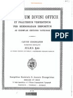 Ordinarium Divini Officii Ad Vesperas Et Completorium - J. Bas, 1928