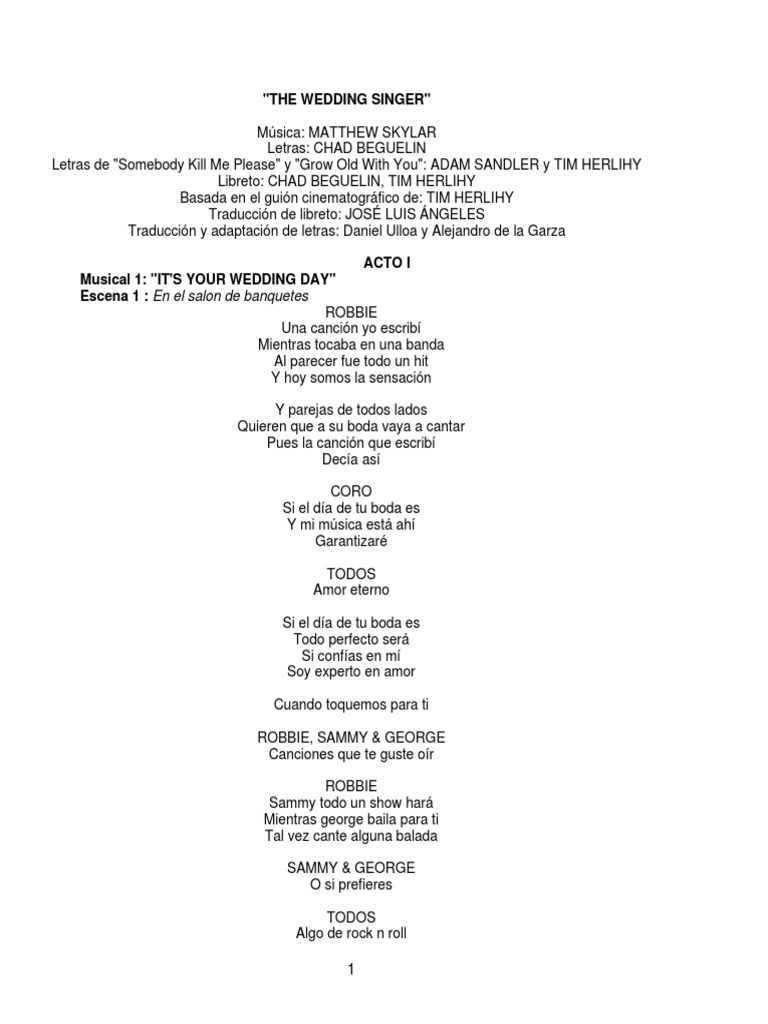 The Wedding Singer | PDF | Amor