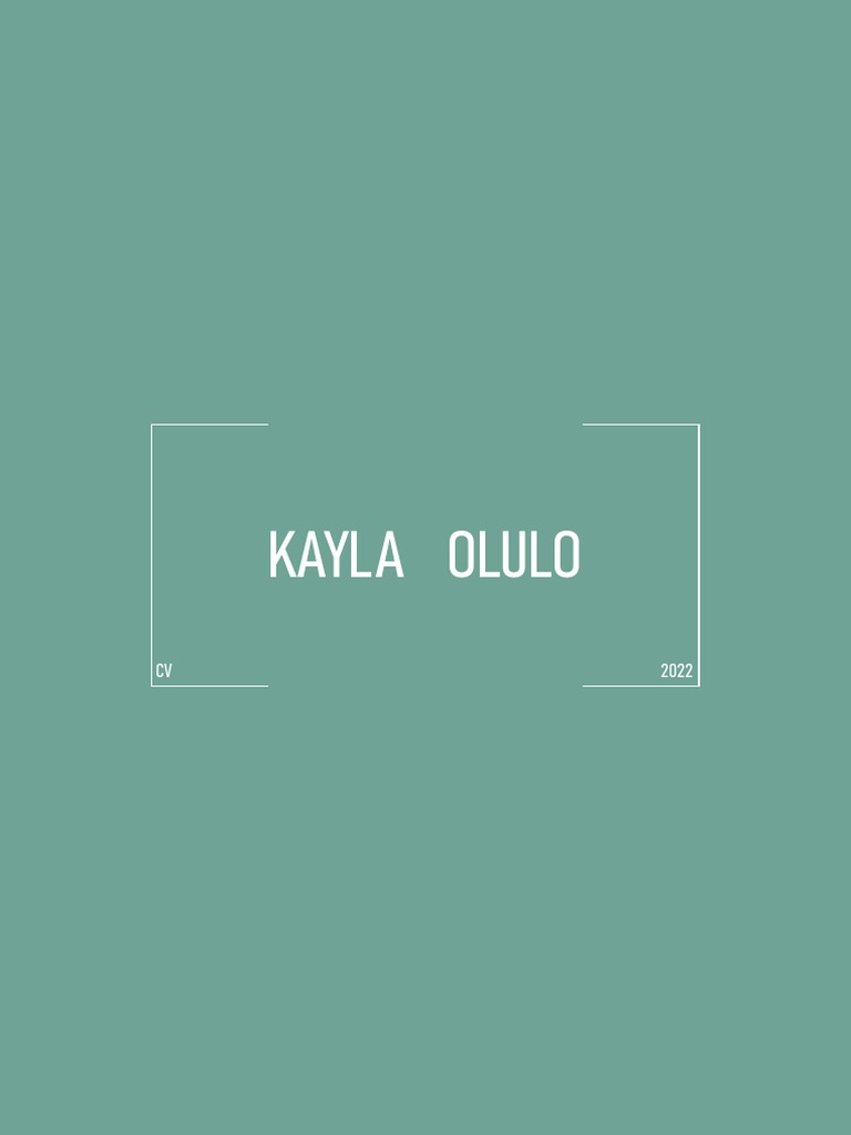 Kayla Olulo: Estudiante de Arquitectura | PDF | Software de la ...