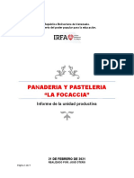 Panadería La Focaccia: Informe de unidad productiva