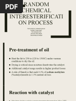 Random Chemical Interesterification Process