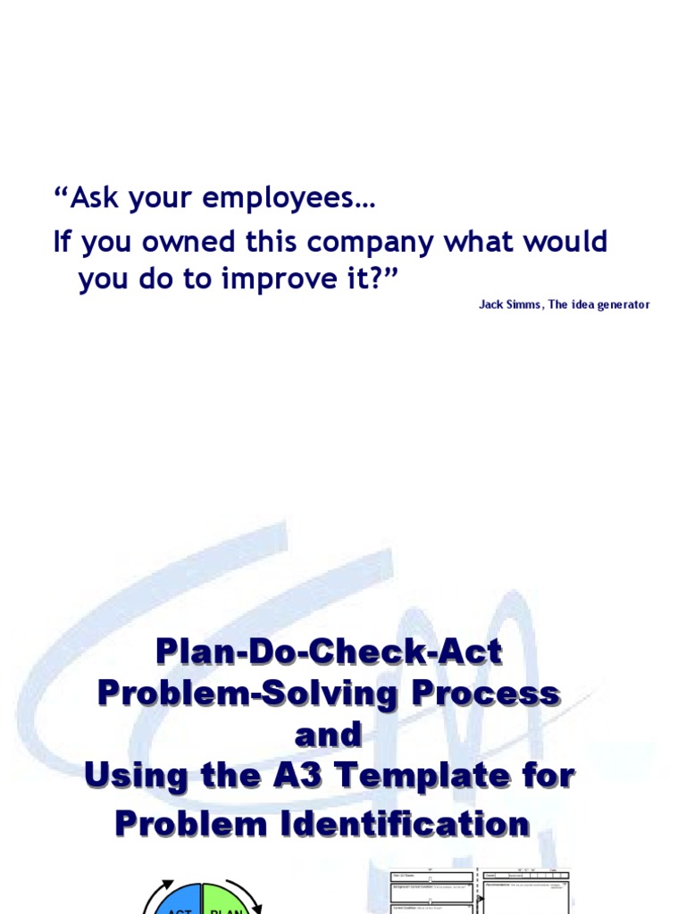 PDCA Problem Identification Process | PDF