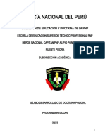 Silabo Doctrina Policial - Al 21 Ago2022 Pte Piedra