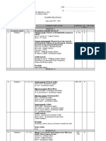 Muzica Si Miscare - Planificare Calendaristica - Clasa A III-A