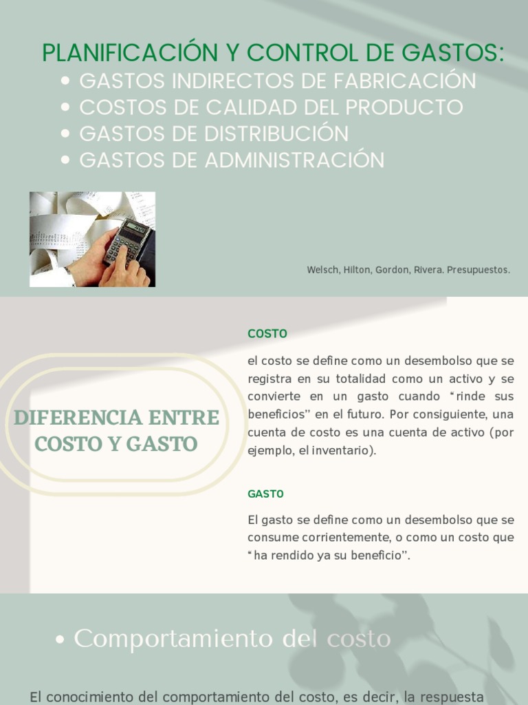 Control y Planificación de Gastos Empresariales | PDF | Presupuesto | Costo