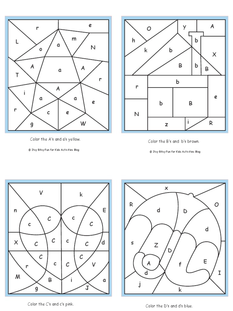 Color by Letters Printable PDF