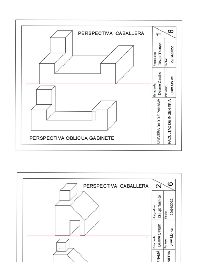 Perspectiva Oblicua Caballera-Gabinete (Digital) | PDF
