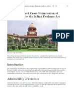 Examination and Cross-Examination of Witnesses Under The Indian Evidence Act