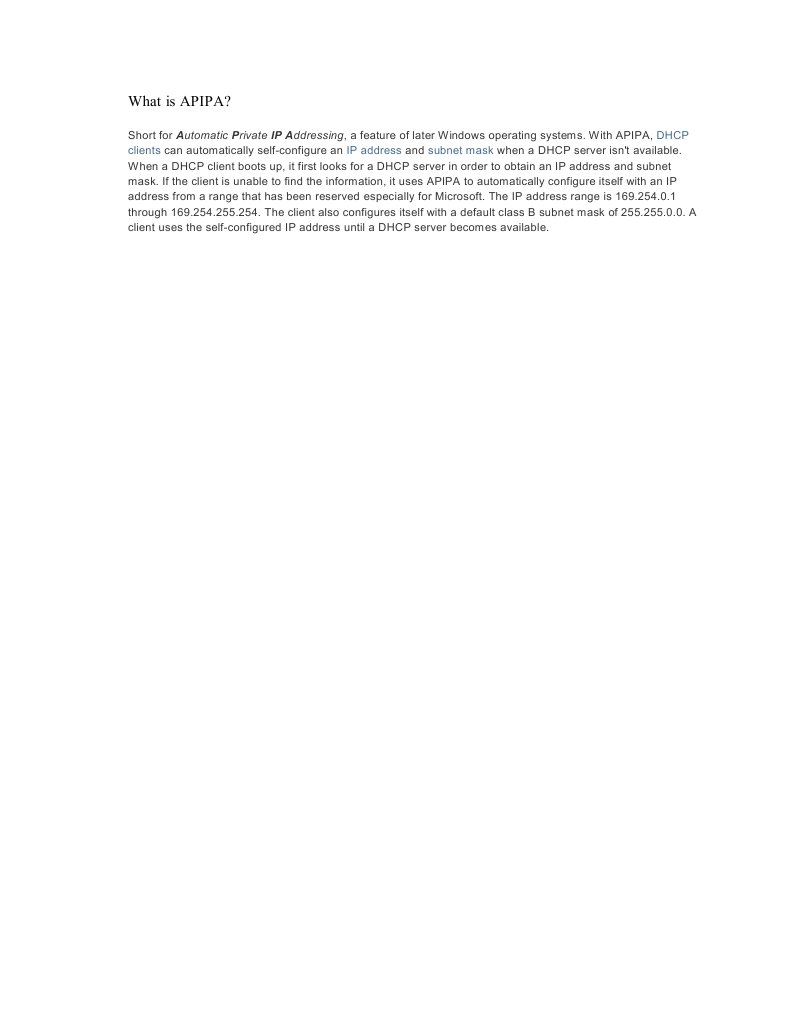 What is apipa pdf