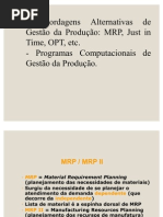 Unidade i - Mrp, Mrpii, Opt, Cam, Cim