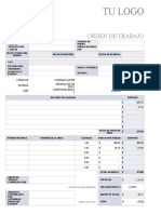 IC Automotive Work Order Template 27207 - ES