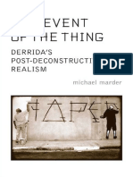 The Event of The Thing Derrida S Post Deconstructive Realism