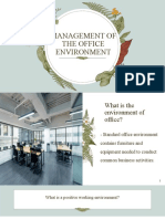 Management of The Office Environment