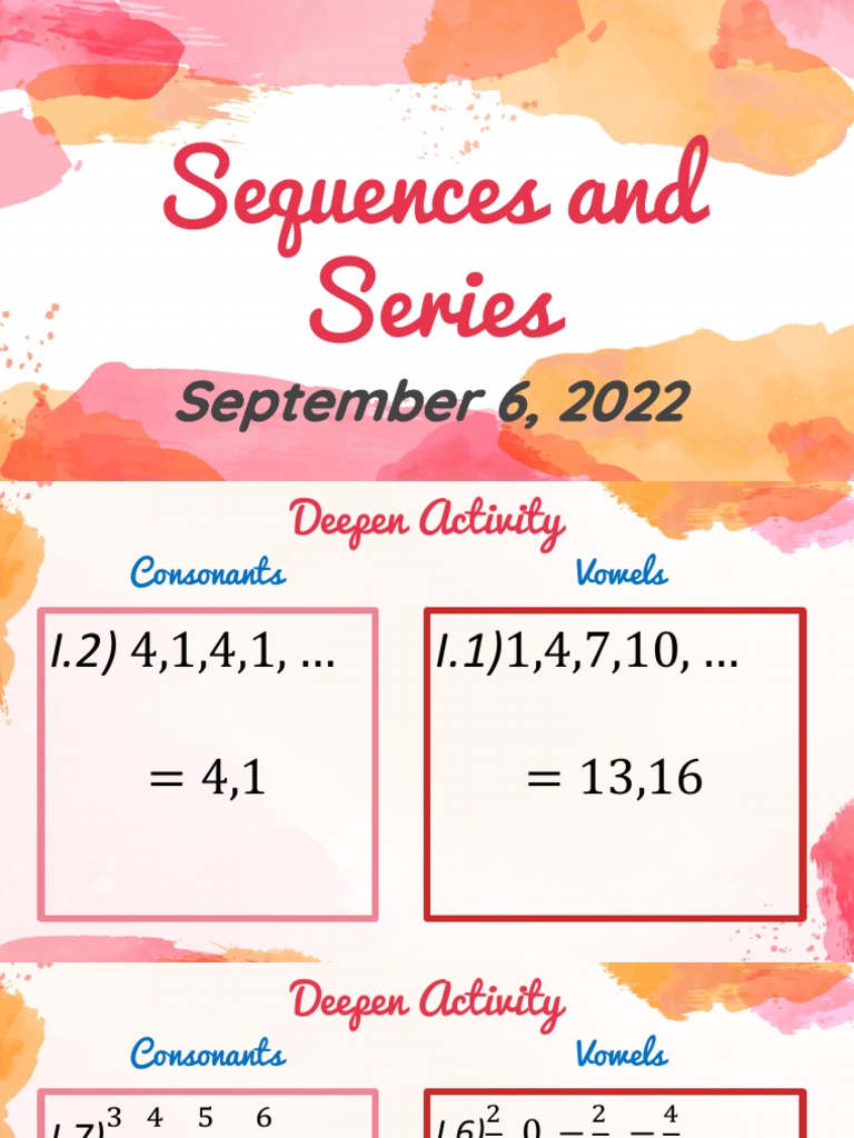 Math 10 - Week 3 - Arithmetic Sequence and Series | PDF | Mathematical ...