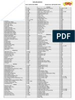 Lista de precios de caramelos, galletitas y chocolates