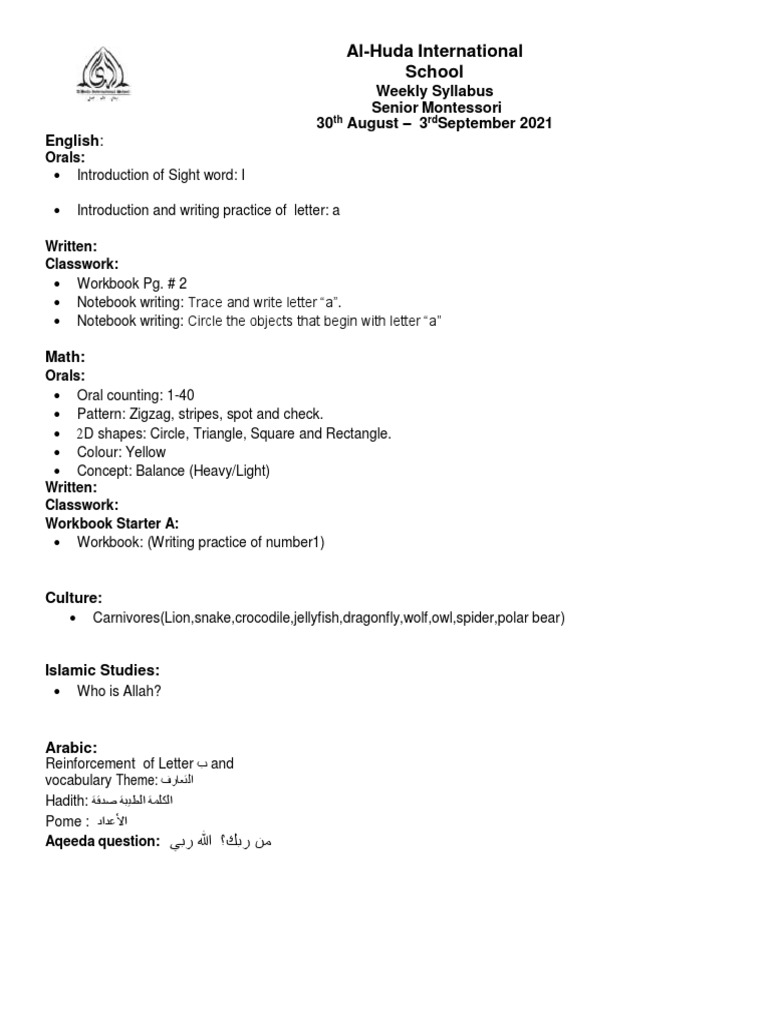 SM Week 3weekly Syllabus | PDF