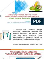 Strategi Implementasi Merdeka Belajar Dalam Perspektif Layanan Mutu Pembelajaran (Jenjnag RA)