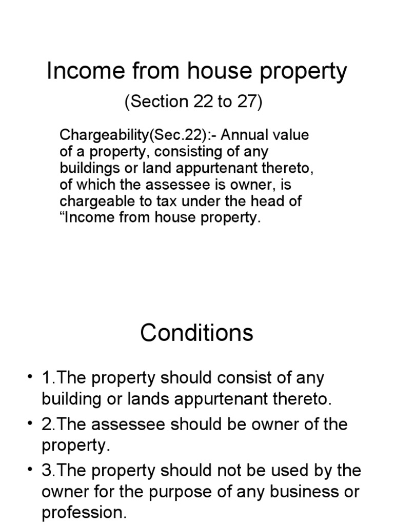 Income from House Property Taxation Guide | PDF | Renting | Ownership