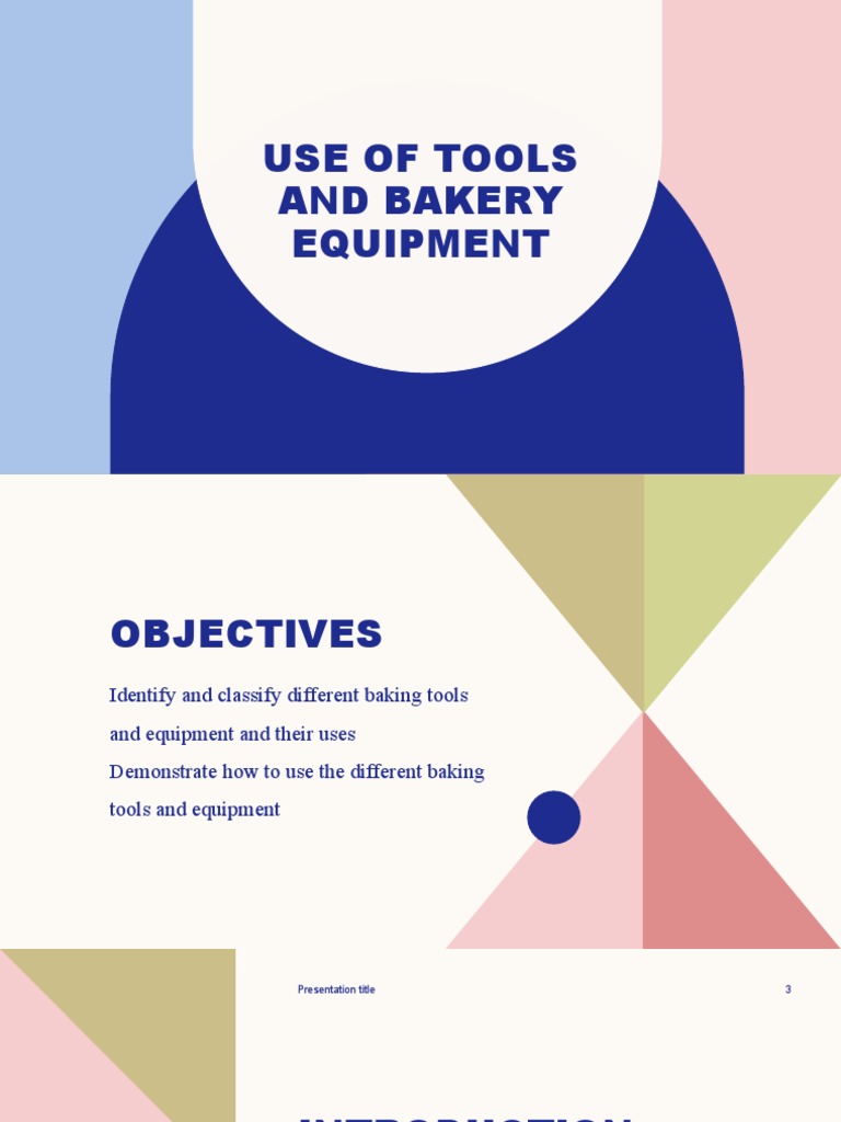 Use of Tools and Bakery Equipment PDF Spoon Business