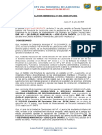 Resolucion #022-2020-Ivpl Liquidacion Emp. Hu - 109 (Paraje Ninachaca) - Jose Olaya - Chonta