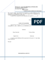 G 4 Approval Sheet To Table of Contents