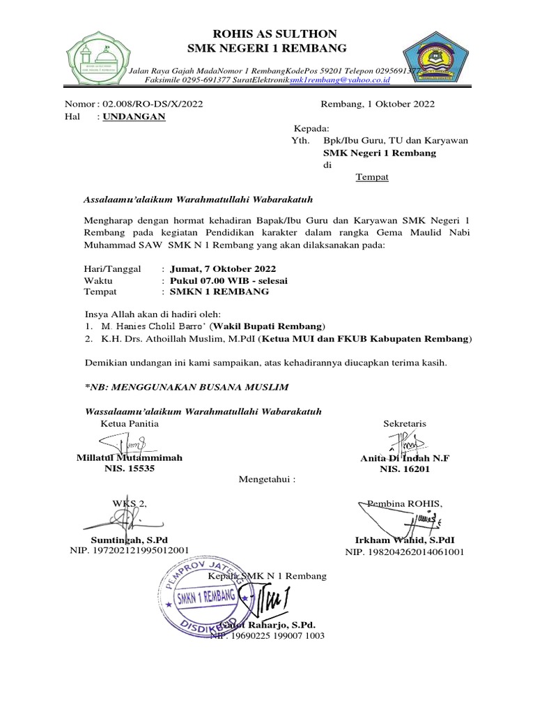 Undangan Guru Kary | PDF