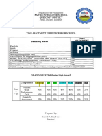 JHS Time Allotment & Grading System